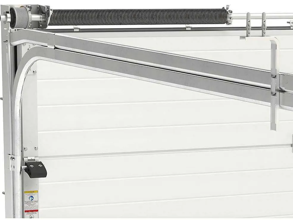 Sectionale Garagedeur Met Glad Effect En Centrale Loopdeur In Antraciet Met Somfy Motor - Lavega