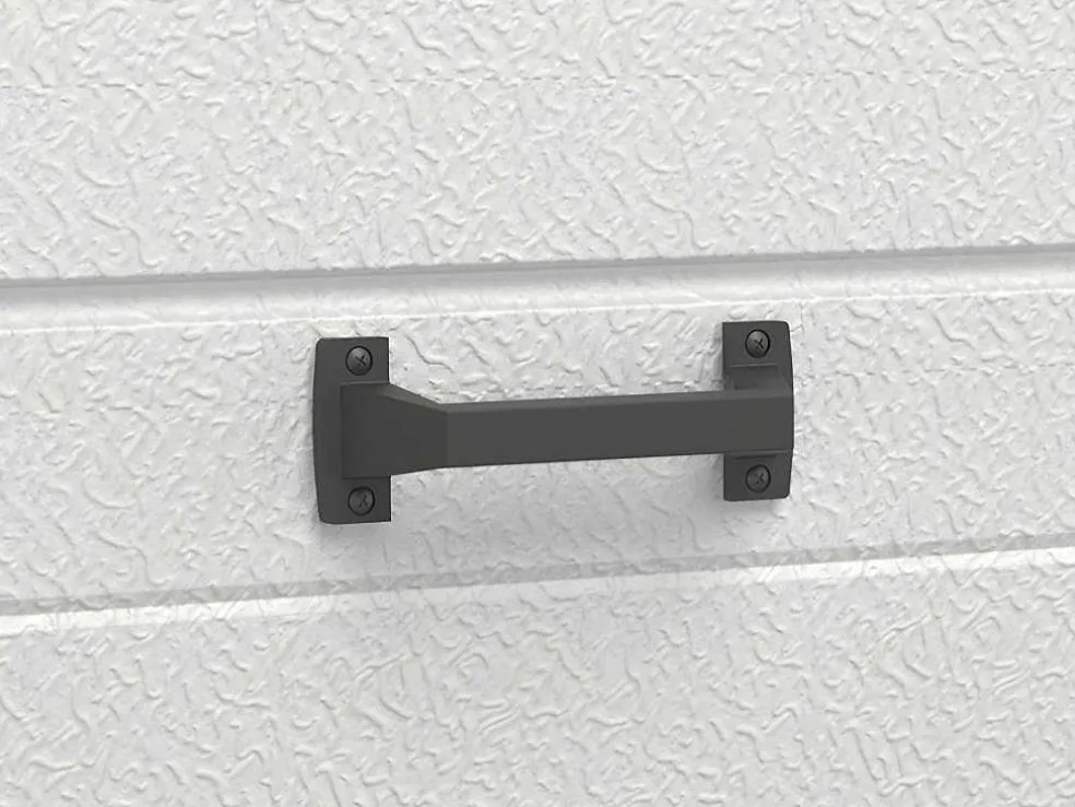 Sectionale Garagedeur Met Glad Effect En Centrale Loopdeur In Antraciet Met Somfy Motor - Lavega
