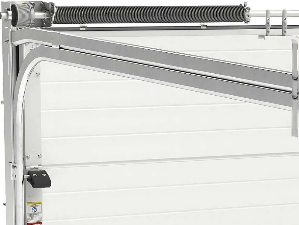 Sectionale Garagedeur Met Groefeffect Centrale Deur Grijs Met Somfy Motor - Noria