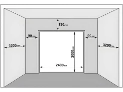 Sectionale Garagedeur Met Glad Effect Met Centrale Witte Loopdeur En Somfy Motor - Lavega