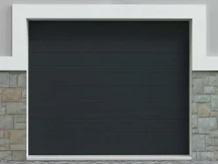 Sectionale Garagedeur Met Groefeffect Antraciet - Noria