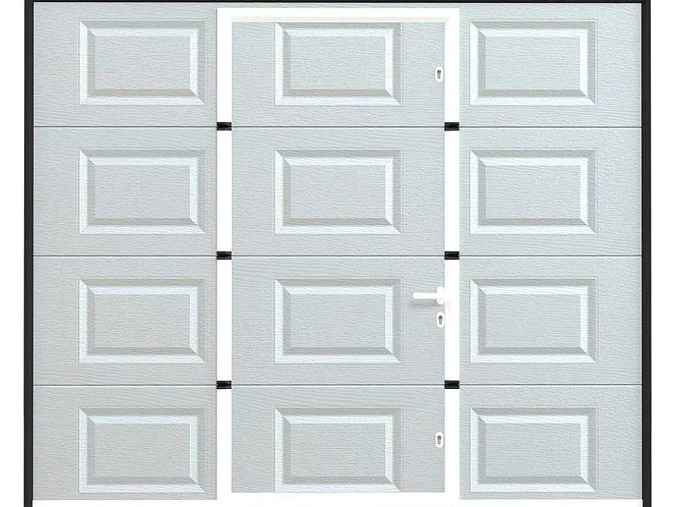Sectionale Garagedeur Met Somfy Motor Cassette Centrale Deur Wit - Caopas