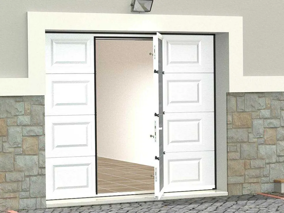 Sectionale Garagedeur Met Somfy Motor Cassette Centrale Deur Wit - Caopas