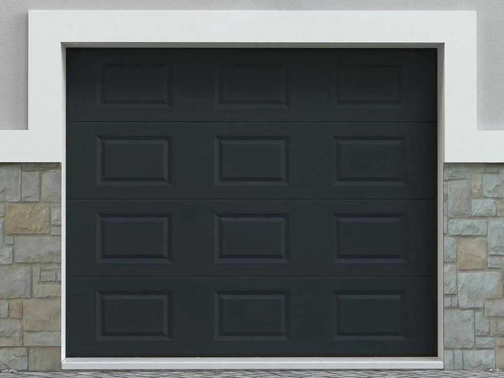 Sectionale Garagedeur Met Antraciet Cassette En Somfy Motor - Caopas