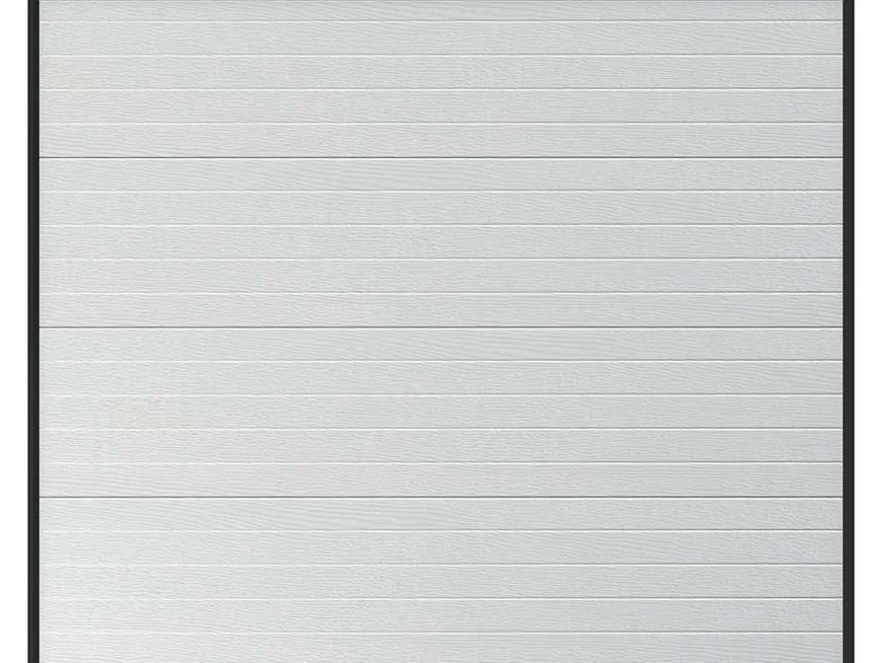 Sectionale Garagedeur Wit Gegroefd Effect Met Motor - Noria