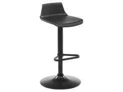 Set "Bar": Barmeubel Morena + 2 Barkrukken Calas - Zwart En Notenhout-Effect