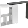 Set "Bar": Barmeubel Saturne + 2 Barkrukken Calas - Wit En Betonkleur