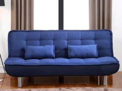 Set Blauwe Slaapbank Mishan En Grijs Tapijt Bunny