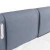 Set Boxspring + Hoofdbord Met Ledlampjes + Elektrische Relaxbedbodems + Matras + Topmatras - 2 X 90 X 200 Cm - Blauwe Stof - Astemi Van Palacio