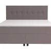 Set Boxspring Hoofdbord + Bedbodems + Matras + Topmatras Siero Van Ysmee - 180 X 200 Cm - Stof - Grijs