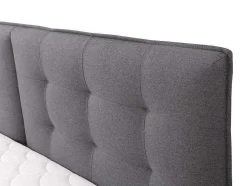 Set Boxspring Met Hoofdbord + Bedbodems Met Opbergruimte + Matras + Dekmatras - 160 X 200 Cm - Antracietkleurige Stof - Perama Van Palacio