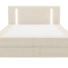 Set Boxspring Met Hoofdbord Met Ledverlichting + Bedbodem + Matras + Dekmatras - 180 X 200 Cm - Stof - Beige - Ono Van Ysmee
