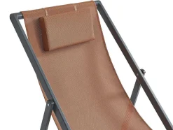 Set Van 2 Chileense Ligstoelen Van Aluminium - Terracotta - Anilio Van Mylia