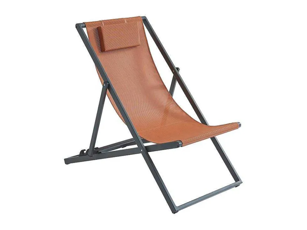 Set Van 2 Chileense Ligstoelen Van Aluminium - Terracotta - Anilio Van Mylia