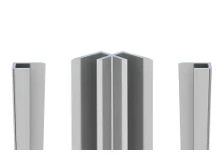 Set Van 2 Douchewandpanelen In Aluminium Inclusief Profielen - L90 Cm X L120 Cm X H210 Cm - Itziar