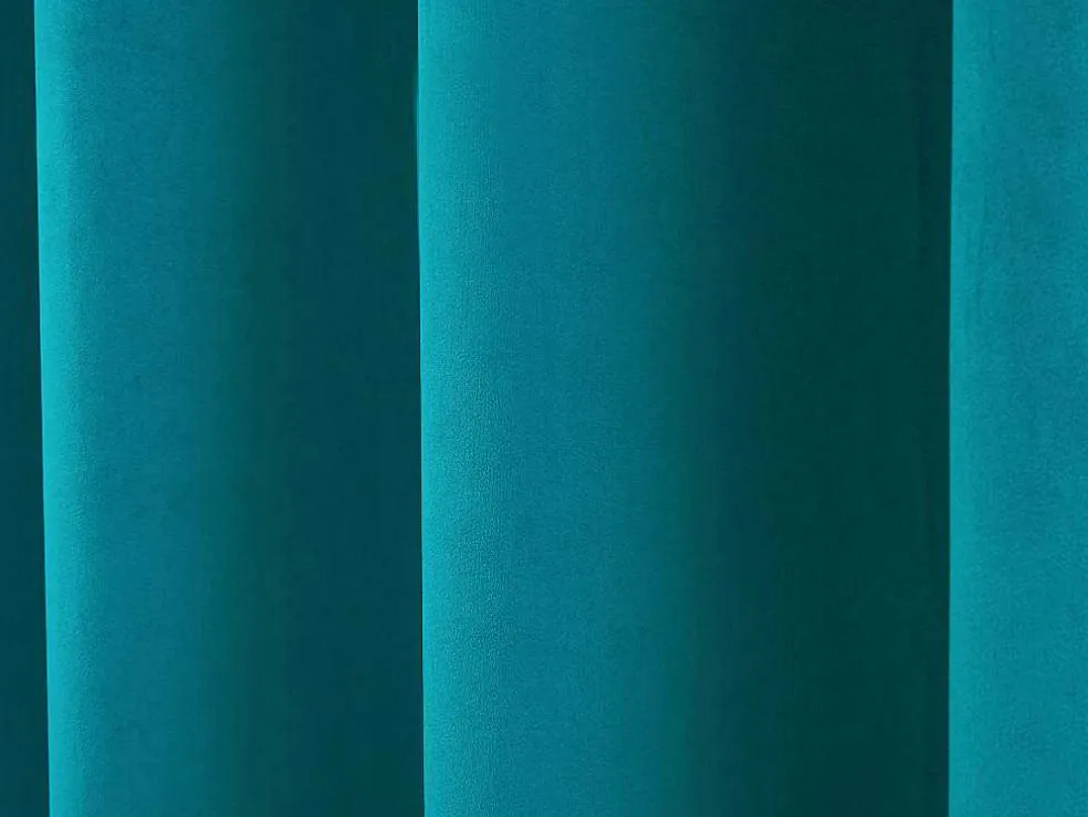 Set Van 2 Fluwelen Gordijnen - 140 X 260 Cm - Blauw - Ahtari