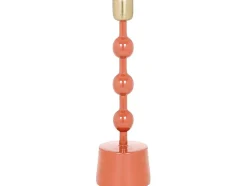 Set Van 2 Geemailleerde Aluminium Kandelaars - H.26,5 Cm En H.22 Cm - Terracotta - Parina