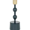 Set Van 2 Geemailleerde Aluminium Kandelaars - H.26,5 Cm En H.22 Cm - Eend Blauw - Parina