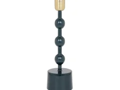 Set Van 2 Geemailleerde Aluminium Kandelaars - H.26,5 Cm En H.22 Cm - Eend Blauw - Parina