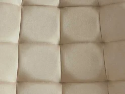 Set Van 6 Gewatteerde Stoelen - Velours En Zwart Metaal - Beige - Ollua