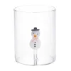 Set Van 4 Glazen Met Kerstmotieven - O7,5 X H9,5 Cm - Scopa