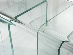 Set Van 3 Inschuifbare Bijzettafels Minka - Glas