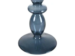 Set Van 2 Kandelaars - D9 X H21 Cm En D9 X H18,5 Cm - Glas - Blauw - Kandie