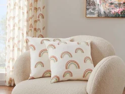 Set Van 2 Katoenen Regenboogkussens - 45 X 45 Cm - Veelkleurig - Archy