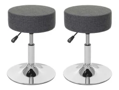 Set Van 2 Krukken Mcw-C22, Textiel, Grijs
