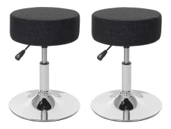 Set Van 2 Krukken Mcw-C22, Textiel, Donkergrijs