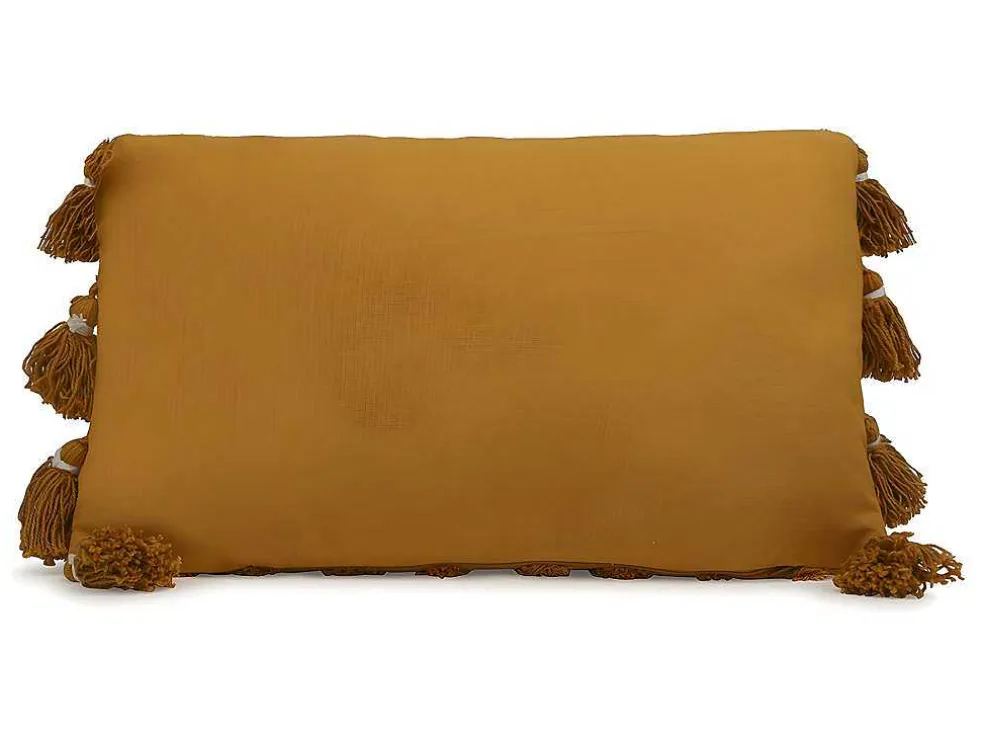 Set Van 2 Kussens Met Pompons Aspen - Getuft Katoen - 30 X 50 Cm - Bronze