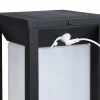 Set Van 2 Led-Buitenwandlampen Op Zonne-Energie - L. 15 X H. 30 Cm - Metaal - Zwart - Fozzano