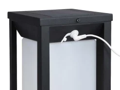 Set Van 2 Led-Buitenwandlampen Op Zonne-Energie - L. 15 X H. 30 Cm - Metaal - Zwart - Fozzano