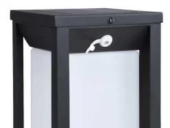 Set Van 2 Led-Buitenwandlampen Op Zonne-Energie - L. 15 X H. 30 Cm - Metaal - Zwart - Fozzano