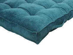 Set Van 1 Matras + 2 Palletkussens Van Ribfluweel - Blauw - Baila