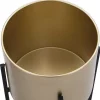 Set Van 2 Metalen Bloempotten - D25 X H39 En D23 X H35,5 - Goud En Zwart - Edmee
