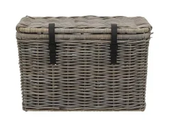 Set Van 2 Opbergkoffers Van Kubu Nefta - L80 X D45 X H55 Cm En L70 X D35 X H45 Cm - Natuurlijk Grijs