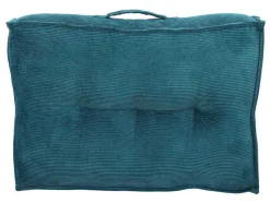 Set Van 2 Palletkussens Van Ribfluweel - L60 X D40 Cm - Blauw - Baila
