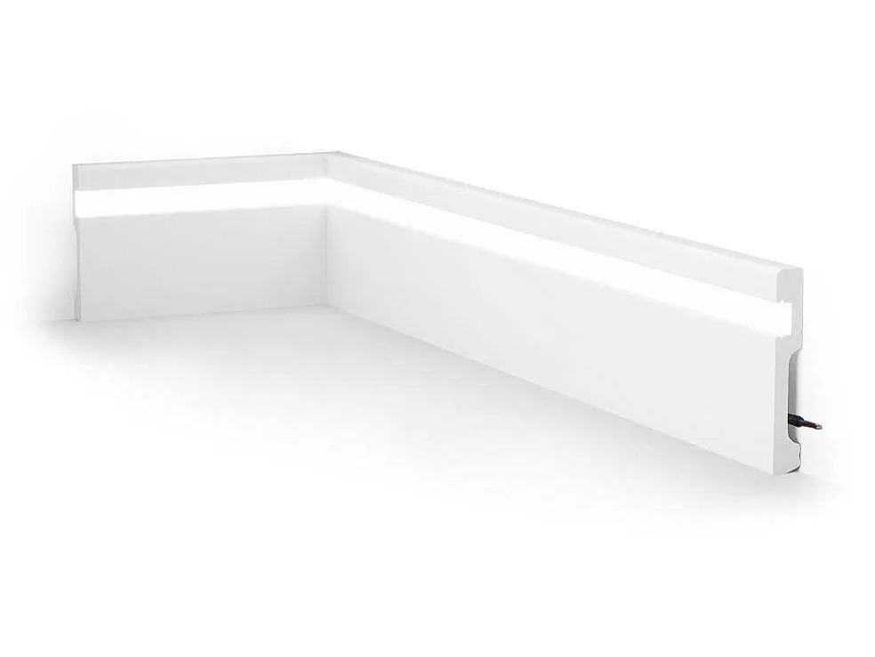Set Van 3 Plinten Van Polystyreen L290 X H12 Cm Wit - Ateno