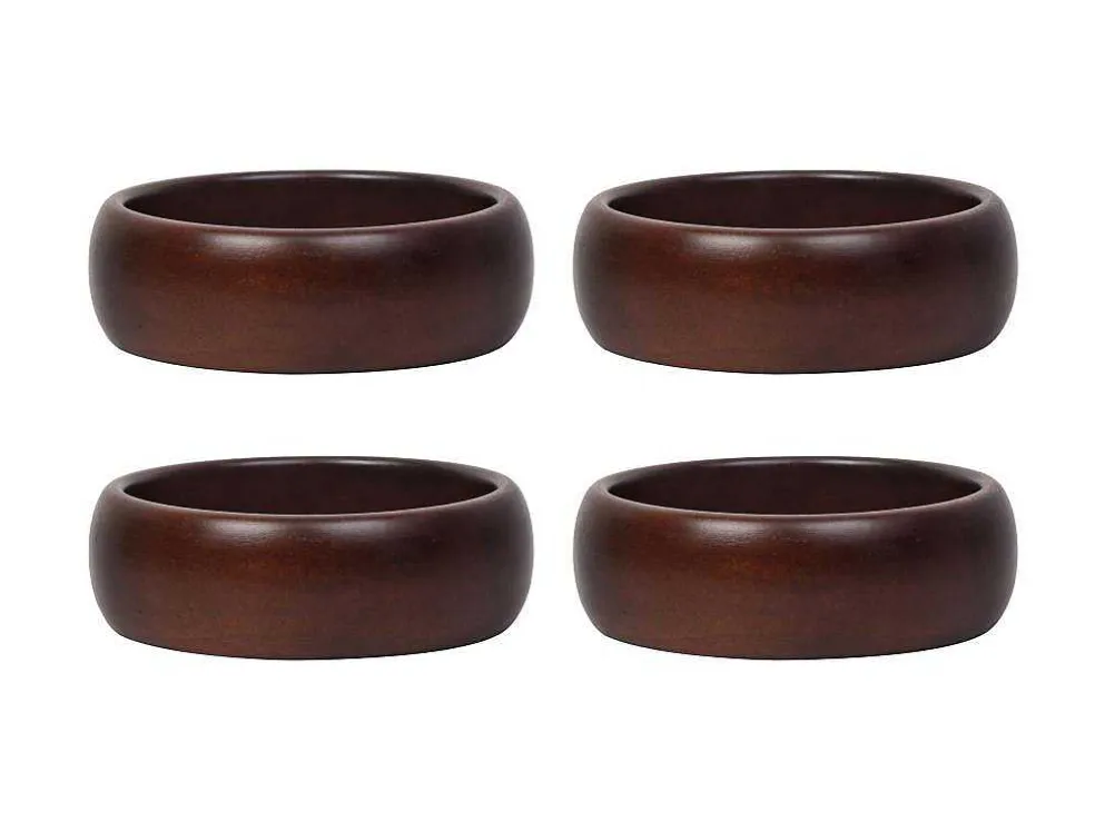 Set Van 4 Schaaltjes - D13 X H4 Cm - Mangohout - Naturel - Valisa