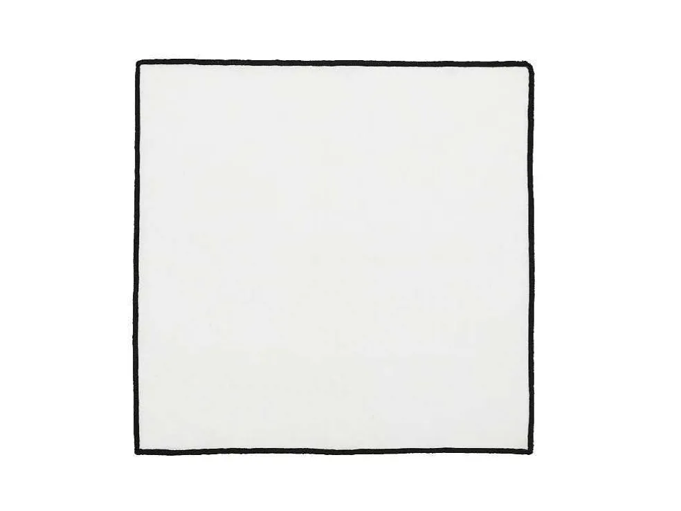 Set Van 4 Servetten Van Katoen En Linnen - 45 X 45 Cm - Gebroken Wit - Borina