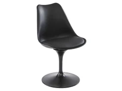 Set Van 2 Stoelen In Polypropeen, Kunstleer En Metaal - Zwart - Xafy