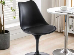 Set Van 2 Stoelen In Polypropeen, Kunstleer En Metaal - Zwart - Xafy
