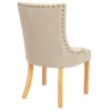 Set Van 2 Stoelen Jolia - Stof En Houten Poten - Beige