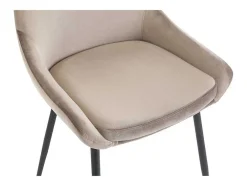 Set Van 2 Stoelen Masurie - Fluweel - Taupe