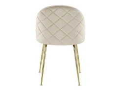 Set Van 2 Stoelen Melbourne - Fluweel En Goudkleurig Metaal - Beige