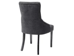 Set Van 6 Stoelen Van Stof En Heveahout - Grijs - Mervia