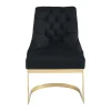 Set Van 2 Stoelen Van Velours En Goudkleurig Roestvrij Staal - Zwart - Porilaso Van Pascal Morabito