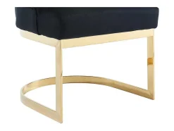 Set Van 2 Stoelen Van Velours En Goudkleurig Roestvrij Staal - Zwart - Porilaso Van Pascal Morabito