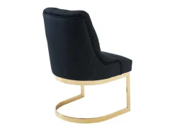 Set Van 2 Stoelen Van Velours En Goudkleurig Roestvrij Staal - Zwart - Porilaso Van Pascal Morabito